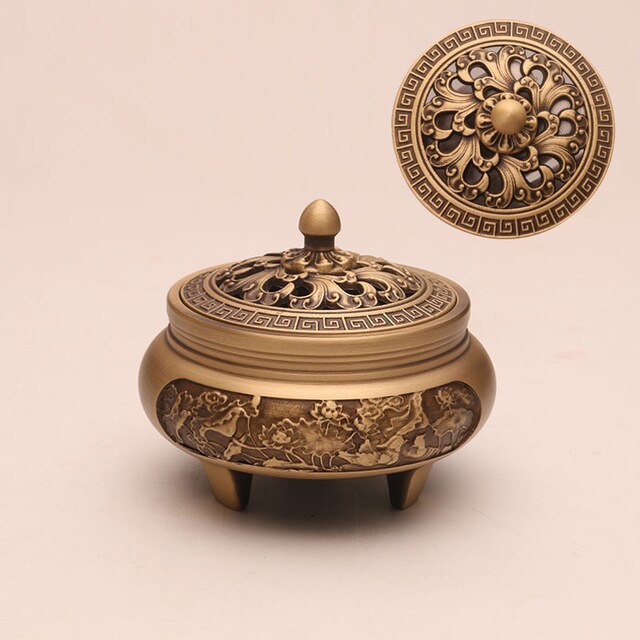 Pure Copper Aromatherapy Incense Burner Exquisite Antique Decorative Custom Crafted Pattern High Quality Durable Design