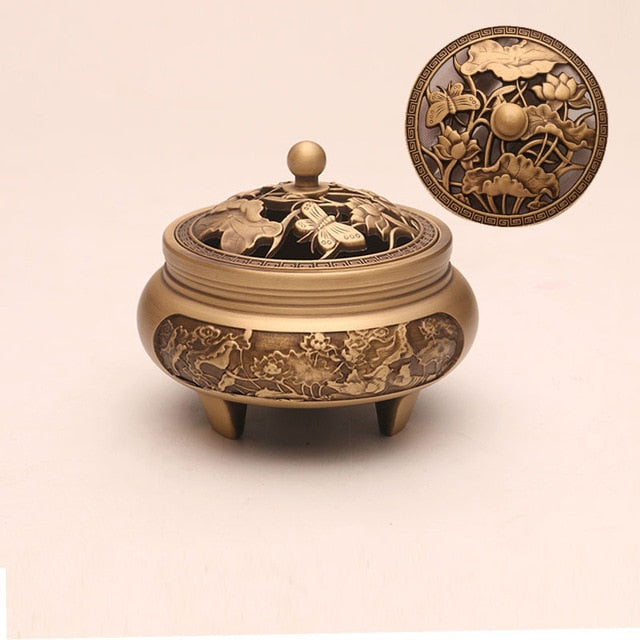 Pure Copper Aromatherapy Incense Burner Exquisite Antique Decorative Custom Crafted Pattern High Quality Durable Design