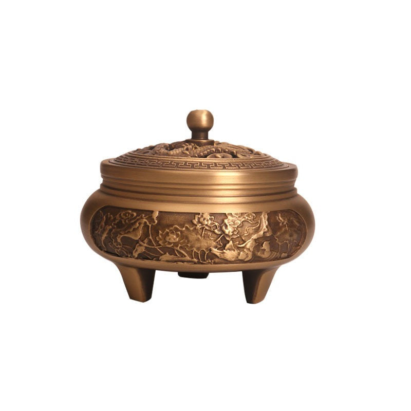 Pure Copper Aromatherapy Incense Burner Exquisite Antique Decorative Custom Crafted Pattern High Quality Durable Design
