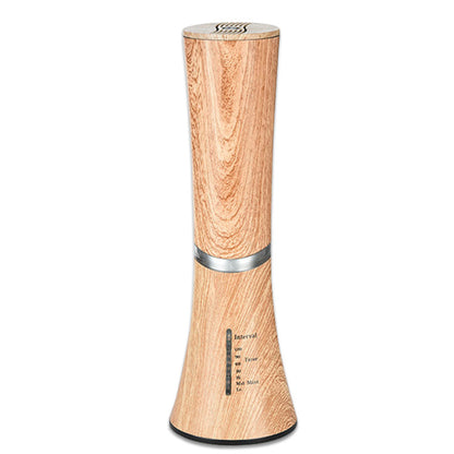 Glass and Wood Tall Sleek Essential Oil Cold Spray Diffuser with Light and Wood cover